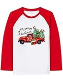 Girls Boys Christmas Truck Shirt Kids Merry Christmas Tshirt Toddler Funny Xmas Outfit Gift Tee Tops 3T