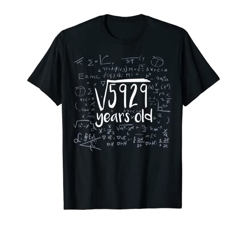 Square Root of 5929 for Maths Geek 77th Birthday T-Shirt