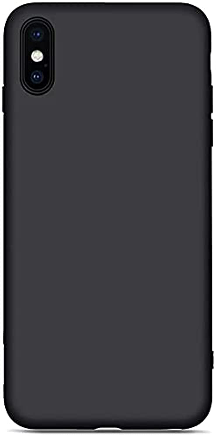 Zege Protective Case compatible with iPhone X/XS - Soft Liquid Silicone Gel Slim Rubber Cover Shockproof Bumper Anti-Scratch Anti-Fingerprint (Jet Black)