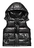 Happy Cherry Sleeveless Puffer Vest for Baby Girl Winter Warm Comfort Fit Down Vest Coat Toddler Kids Shiny Glossy Snow Waistcoat