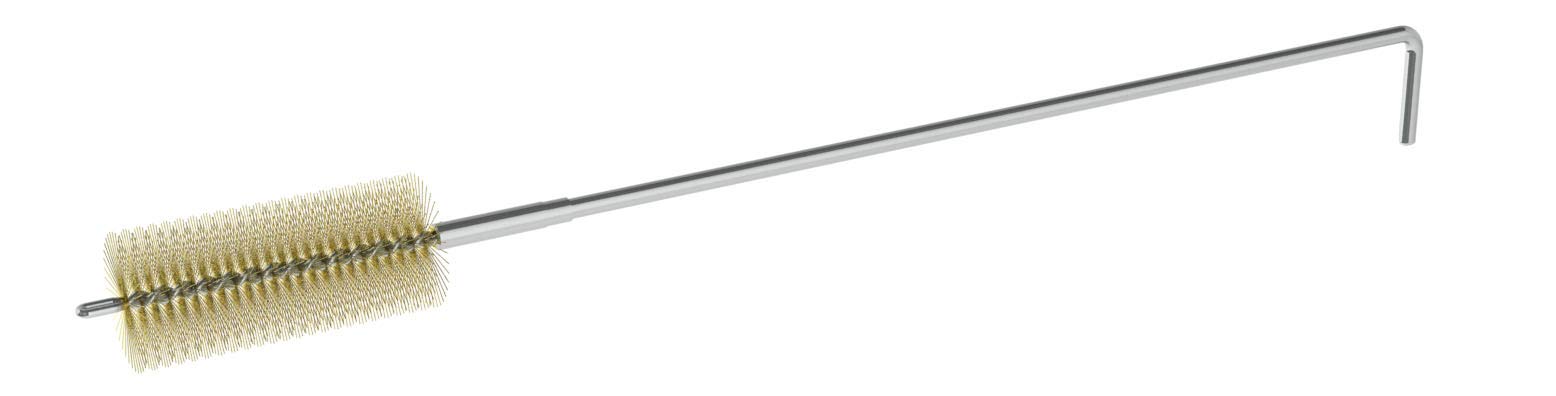 AlbionEngineering Company 800-G01 Bulk Gun Barrel Brush with Curved Handle for Manual Cleaning