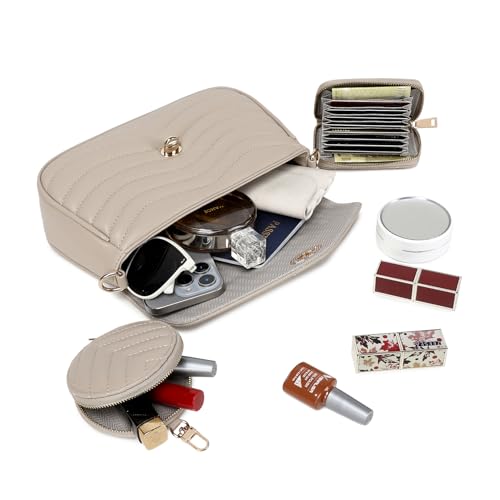 Image of JEEHAN Quilted Crossbody Bags for women Designer Shoulder Handbags Small Purse