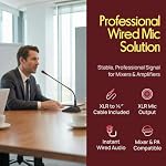 Pyle Bureau Gooseneck Wired Microphone System - Mic de condensateur vocal à cordes à table avec filtre Pop - XLR à 1/4'' Cord sonore - pour Karaoke, Conférence, Studio Audio