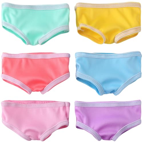 TDDS9 6 Pairs Doll Underpants Accessories Underwear Diapers for 16-18 Inch Baby Dolls, Doll Clothes Compatible with Most Brands 18' Dolls