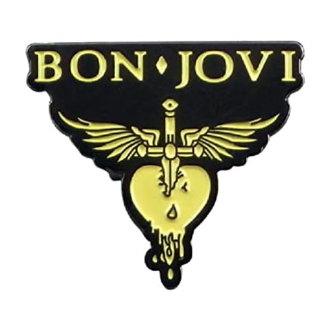 GBJUK Bon Jovi Enamel Pin Lapel Badge with Butterfly Clasp Back Cover