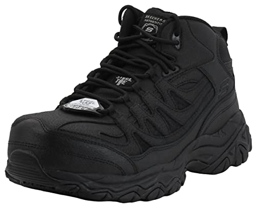 Skechers Men's Holdredge Rebem Work Boot, Black/Black, 11.5 M US