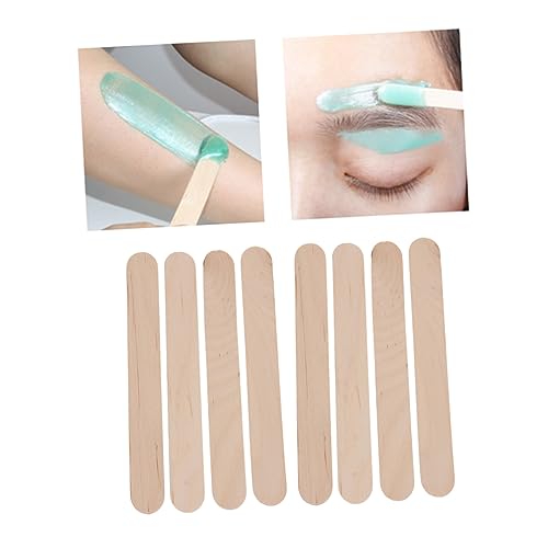 Didiseaon Hair Removal Stick Set 50pcs Wooden Wax Spatula for Salon Home Use Easy Application