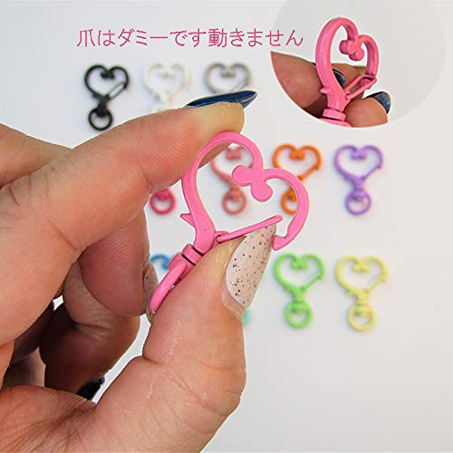 Amazon.co.jp: カラーナスカン可愛いハート型ナスカンポップカラー