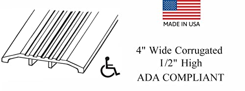 Randall 4" Wide X 1/2" High Anodized Dark Bronze Corrugated Threshold (3 Ft) #TOP1