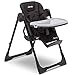 Jeep Classic Convertible 2-in-1 High Chair for Babies and Toddlers with Adjustable Height, Recline & Footrest - Dishwasher Safe Meal Tray, Midnight Black