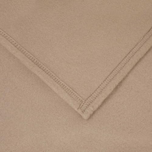 Plaid pour canapé et lit en toison douce couverture camel