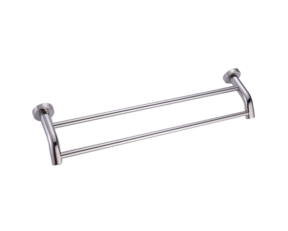 tea towel holders, Multi-Function Towel Rack Wall Mounted Rail Stainless Steel Shelf Storage Double Bar(50cm)