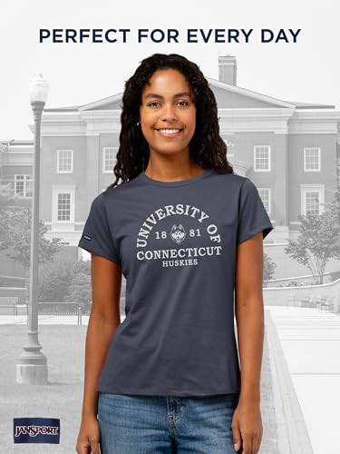 JanSport NCAA Officially Licensed Graduate Short Sleeve T Shirt for Women, Soft & Breathable Cotton-Polyester Blend Crewneck T Shirt with Graphic Detailing, Everyday University Fan Apparel - image 2