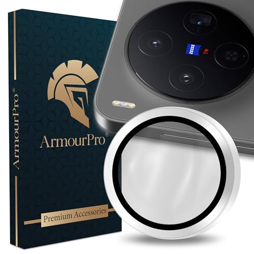 Image of ArmourPro Camera Lens Protector for Vivo X300 (6.31 Inches) Tough HD Individual Aluminum Alloy Rings 9H Camera Cover, Scratch-Resistant,Camera Lens Protection| Silver, 1 Pack