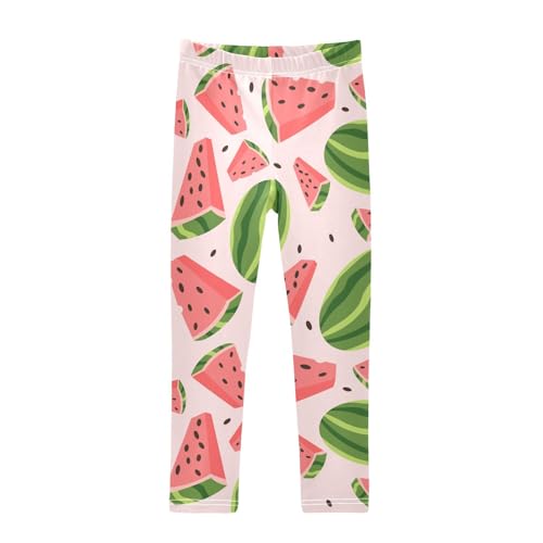 Sweet Watermelon Girls Leggings,Workout Leggings for Girls Toddler Athletic Leggings Size for 3-10T