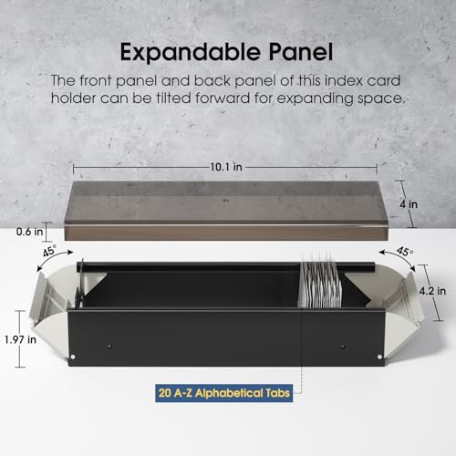 Image of MaxGear Business Card Holder for Desk, Capacity: 800 Cards (3.5 inch x 2.2 inch) (Pack of 3)