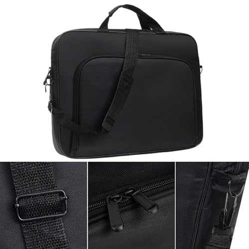 Bolsa para laptop impermeable negra con compartimentos 7