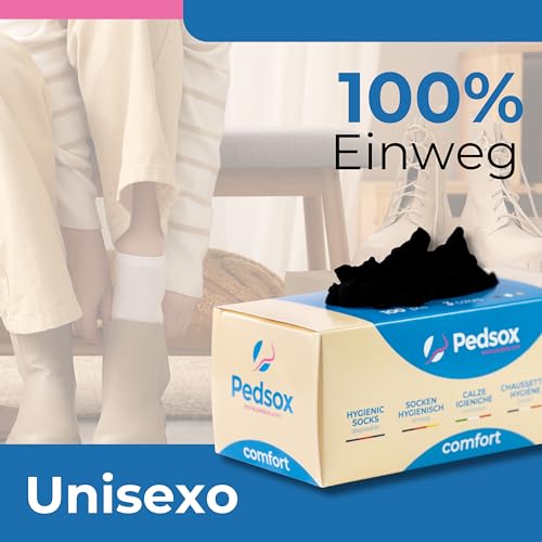 USIT Pedsox, 500 Stück Einweg-Hygienesocken zum Testen von Schuhen, Comfort Line, Unisex, Einheitsgröße, Schwarz