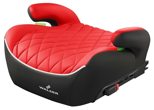 WALSER Premium seggiolino auto ISOFIX, seggiolino auto 125-150 cm, seggiolino auto Andy ultima norma 2024 ECE R 129, seggiolino auto bambino nero/rosso