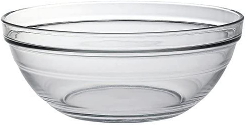 Made In France - Lys Stackable Clear Glass Bowl, 1-1/2 Quarts 8 Inches