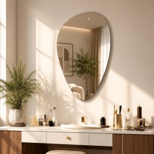 Modern Art Frameless Irregular Glass 4 MM 1.5 Feet Wall Home Déco...