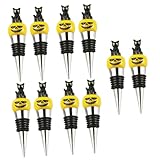 Cabilock 10 Stück Halloween Korken Sparer Versiegelung Jack O Laterne Weinverschluss Flaschenverschlüsse Haushalts Weinverschluss Halloween Weinverschluss Flaschenversorgung