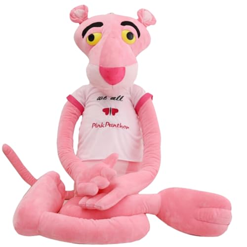 Pantera Cor de Rosa Brinquedo de Pelúcia Grande 90 cm Com Musica da Personagem Tem Roupa Brinquedo d