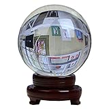 Sfera di cristallo: ideale per la raccolta di oggetti feng shui, divinazioni e scopi di meditazione, sfera solida