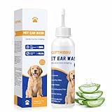 GIFTMISSU 4 fl oz Dog Ear Cleaner Solution, Gentle Ear Wash for Dogs and Cats, Pet Ear Cleaner for Routine Ear Cleaning and Care, Ideal for Regular Pet Grooming Use