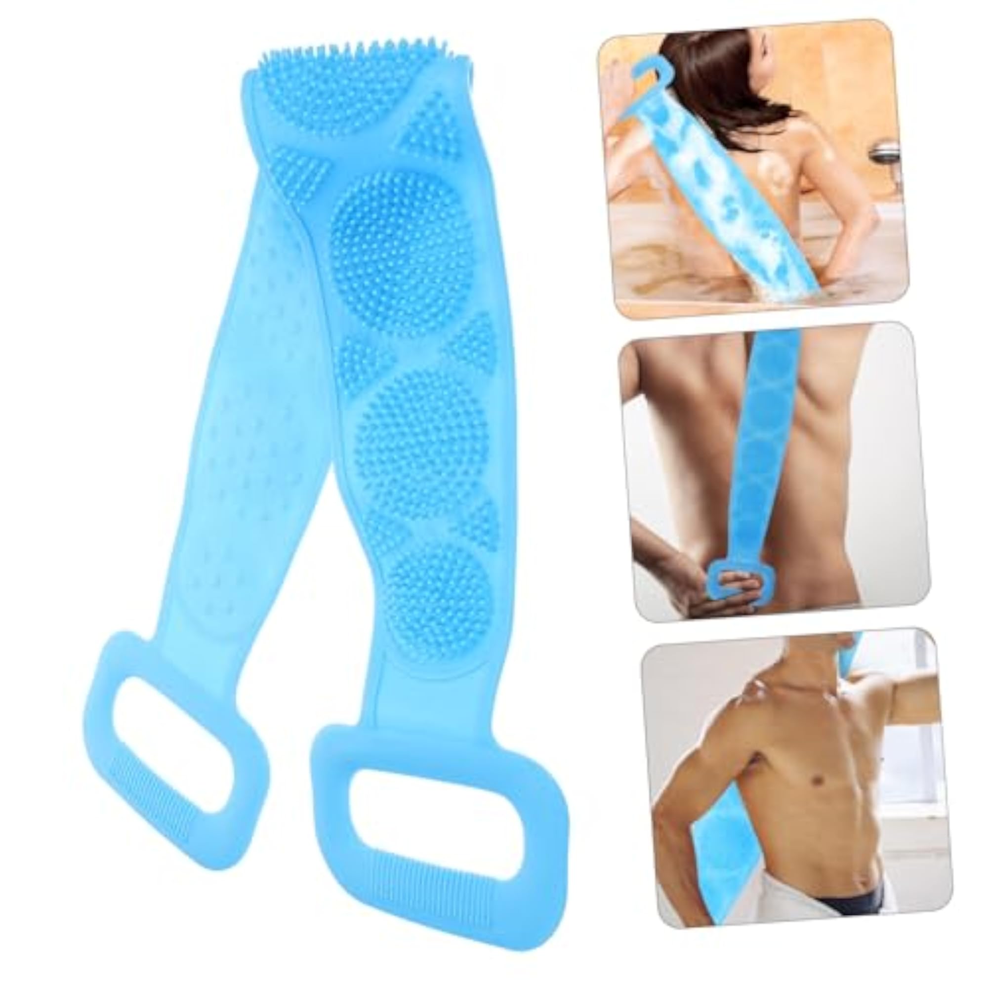 Dual-Sided Silicone Shower Back Scrubber Massager