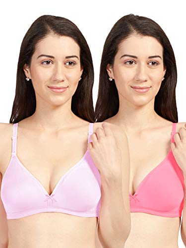Image of SONARI Omania Womens Non-Padded Cotton Polyester Bras - Solid, Non-Wired, Medium Coverage, Hand Washable (Pack of 2)