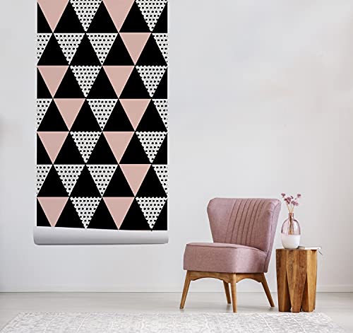 Papier peint géométrique 416x254 cm : cachez vos murs abîmés avec les stickers Magic-Stick - 5