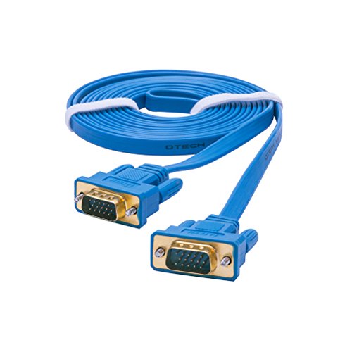 DTECH Ultra Slim Flat Computer Monitor VGA Cable 15 Feet Male to Male