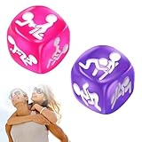 2 teiliges Würfelspiel-Set Sexstellungen,Sexstellungen für Paare Erotikwürfel Sexstellungen Lehrbuch für Paare Würfelspiel Männer Geschenke für Männer