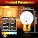 40 Watt Oven Light Bulb G45 E26 120V 500 Fahrenheit Heat Resistant Appliance Bulbs Replacement for Oven, Refrigerator, Microwave-360 Lumens Incandescent Blubs-2700K Warm White Dimmable (Pack of 2)