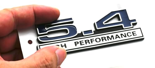 Image of 2pcs 5.4L Liter High Performance Badge V6 Engine Emblems Badge 3D Decals Stickers Cars Trucks (Chrome Blue)
