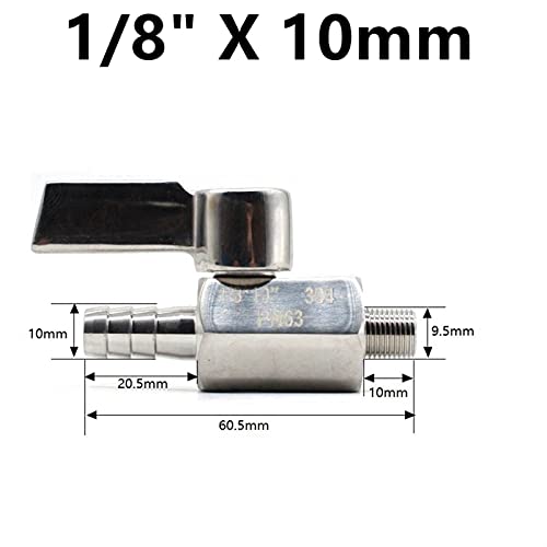 Robinet à bille sanitaire DN6 en acier inoxydable durable