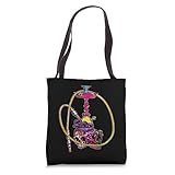 Marijuana Hookah Shisha Weed 420 Goth Skull Psychedelic Tote Bag