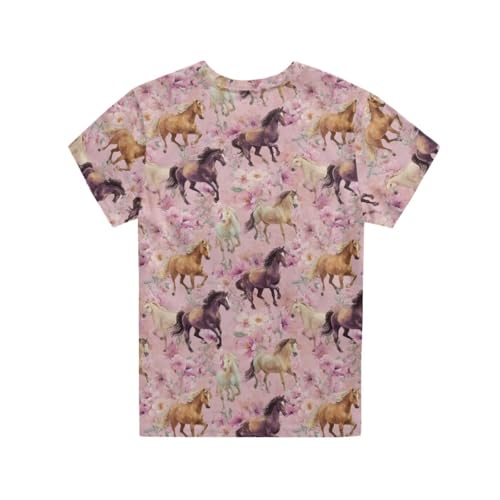 Image of WELLFLYHOM Kids Tshirts Girls Boys Short Sleeve Crewneck Tees Shirts Casual Sport Pullover Tops Size 3-16 Years