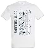 Corte clásico - Regular Fit Urban Backwoods Controller Evolution Camiseta De Hombre T-Shirt Blanco Talla M