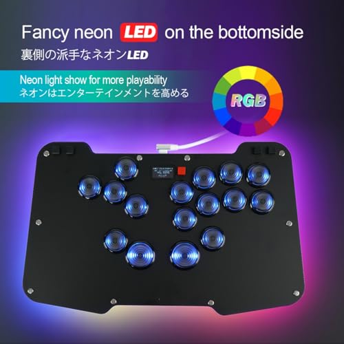 Image of Duelpad Leverless Controller Arcade Stick, Zen16 Arcade Controller for PC /PS3 /PS4 /PS5 /Switch /Steam, All-Button Arcade Fight Stick with SOCD /TURBO /Custom RGB /Hot-Swap /Low-Profile Switch (ZEN16 BLACK)