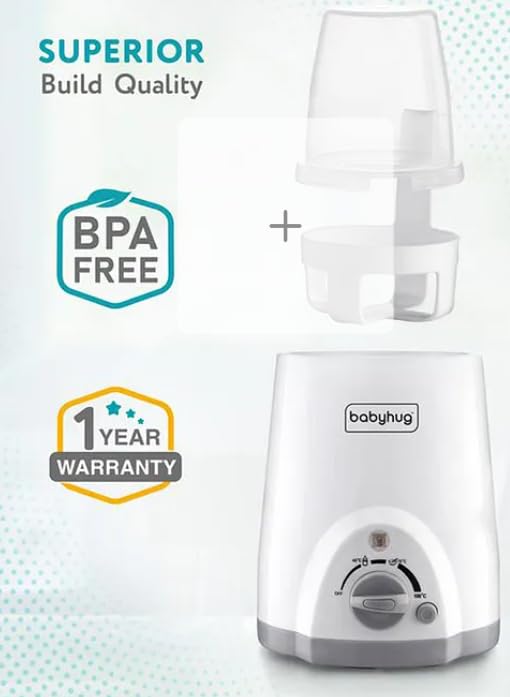 Image of Babyhug 3 in 1 Bottle Warmer Cum Sterilizer - White