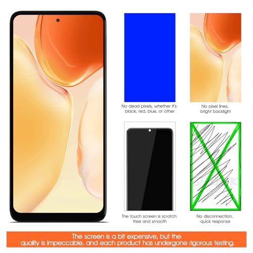 Image of AGCUT for Moto G Play 2026 Screen Replacement for Moto G Play 2026 LCD Display XT2615-1 XT2615-2 XT2615 LCD Digitizer Touch Screen Assembly Repair Kits with Frame