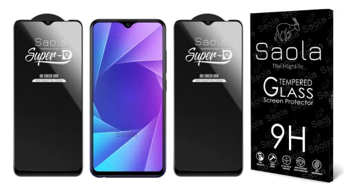 Image of Saola HD+ Oleophobic Tempered Glass Screen Protector For Vivo Y95 (Pack Of 2) with Free Installation Kit. Full screen Coverage - 6.22 inch
