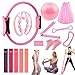 Pilates Essentials Kit for Women, 14 Pcs Pilates Equipment for Home Workouts with Yoga Circle Ball Ring, 5 Resistance Bands,Pedal Puller Resistance Band,Anti Slip Socks for Starter Set Accessories