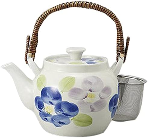 Set of 5 Earthenware Bottles, 2-Color Round Flower U No. 8 Earthenware Bottle [1,400cc] Imported [Restaurant Hotel/Ryokan Japanese Tableware, Restaurant Commercial Use, Tableware