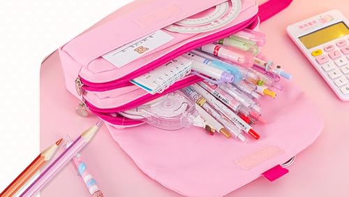 Image of Storio Pencil Box Pouch for School Kids Girls & Boys Aesthetic | Cute Stationary Compass Box Case Organiser | Travel Pouch Organiser