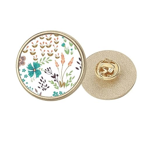 Broche ronde en métal doré fleurie pour illuminer vos tenues de bureau et soirées