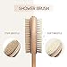 MainBasics Dual-Sided Long Handle Bath Shower Brush Back Scrubber Body Exfoliator
