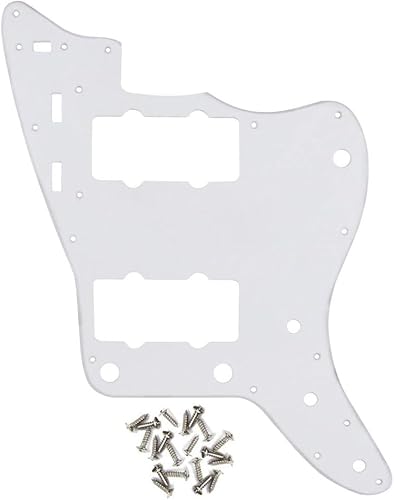 13穴65 60年代ヴィンテージギターピックガードスクラッチプレートフェンダーアメリカン/メキシカンジャズマスターギター交換部品(1プライホワイト)